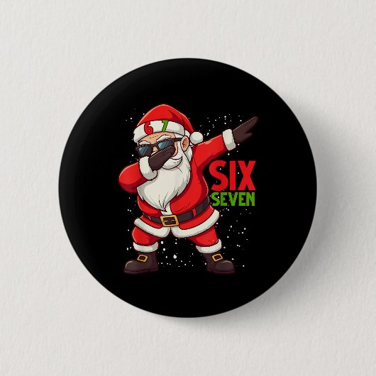 Lustiger Santa Dab Six Seven Weihnachten 67 Meme G Button (Vorderseite)