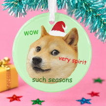 Lustiger Santa Doge Meme Shiba Inu Solche Jahresze