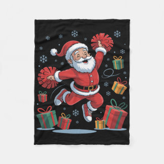 Lustiger Santa jubelt Cheerleading Weihnachten Xma Fleecedecke