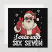 Lustiger Santa sagt sechs sieben Weihnachten 67 Me (Vorne/Hinten)