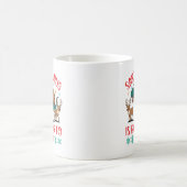 Lustiger Santa-saurus T-Rex Dinosaur Weihnachten Kaffeetasse (Mittel)