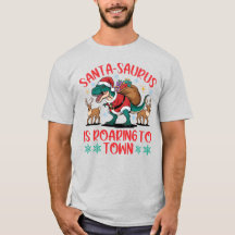 Lustiger Santa-saurus T-Rex Dinosaur Weihnachten