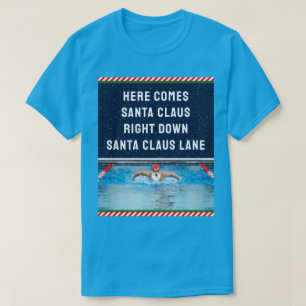 Lustiger Santa Schwimmer T-Shirt