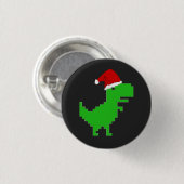 lustiger Santa-Trex Button (Vorne & Hinten)