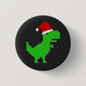 lustiger Santa-Trex Button (Vorderseite)