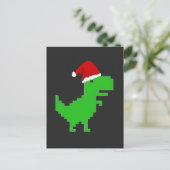 lustiger Santa-Trex Postkarte (Stehend Vorderseite)