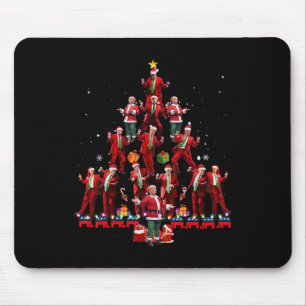 Lustiger Santa Trump Tanz Baum Weihnachten Pyjama  Mousepad