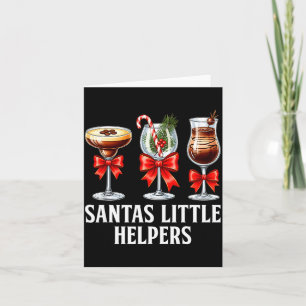 Lustiger Santa's Little Helper Martini Schwanz Fro Dankeskarte