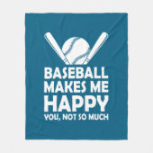 Lustiger Sarkasmus Baseball-Fans Wortkunst Fleecedecke (Vorderseite)