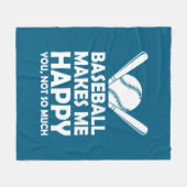 Lustiger Sarkasmus Baseball-Fans Wortkunst Fleecedecke (Vorderseite (Horizontal))