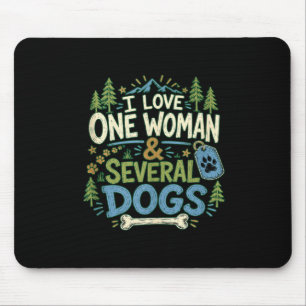 Lustiger sarkastischer Hunde-Liebhaber liebt eine  Mousepad