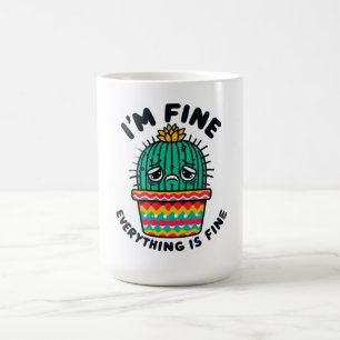Lustiger sarkastischer Kaktus-Aufkleber - Mir geht Kaffeetasse