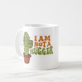 Lustiger sarkastischer Kaktus Kaffeetasse (Vorderseite Links)