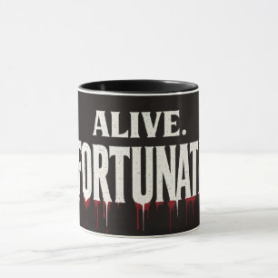 Lustiger sarkastischer Lebendig Leider Halloween Tasse