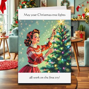 Lustiger Sarkastischer Retro-Weihnachtshumor Karte
