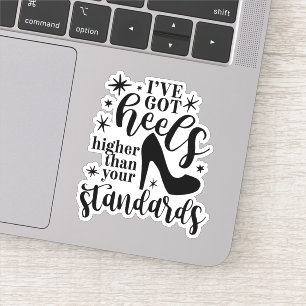 Lustiger sarkastischer Sticker mit Fersen-Ausschni