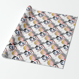 Lustiger sarkastischer trauriger Antipräsident Geschenkpapier