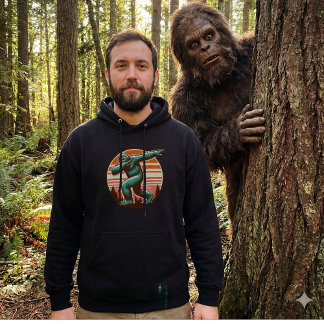 Lustiger Sasquatch Bigfoot Dabbing Personalisiert Hoodie