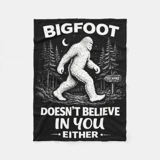 Lustiger Sasquatch-Camping-Spruch für Männer Fraue Fleecedecke (Vorderseite)