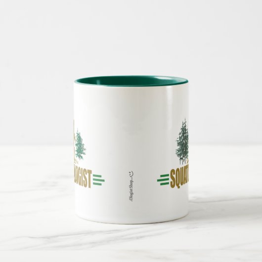 Lustiger Sasquatch Jäger Zweifarbige Tasse (Mittel)