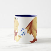 Lustiger Saxophone, der Fisch-Tasse spielt Zweifarbige Tasse (Mittel)