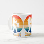 Lustiger Saxquatch Ein Saxophon Und Ein Sasquatch Kaffeetasse (Vorderseite Links)