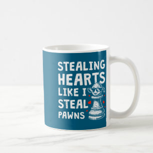 Lustiger Schach Valentinstag stiehlt Herz wie Kaffeetasse