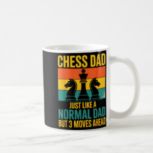 Lustiger Schach-Vater wie normaler Vater drei Züge Kaffeetasse