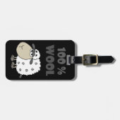 Lustiger Schaf-Cartoon ist 100 Prozent Wolle- Gepäckanhänger (Vorderseite horizontal)