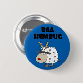 Lustiger Schafe Bah Button (Vorne & Hinten)