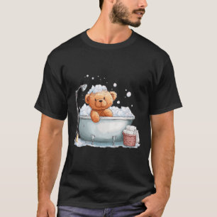 Lustiger Schaum-Teddybär in Badewannen-Kostüm T-Shirt