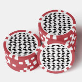 Lustiger Scheißender-Hund-Muster Pokerchips (Stapel)