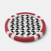 Lustiger Scheißender-Hund-Muster Pokerchips (Einzeln)