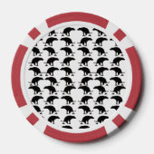Lustiger Scheißender-Hund-Muster Pokerchips (Rückseite)