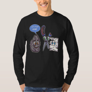 Lustiger Schere Stein Papier Witz Lass uns nochmal T-Shirt