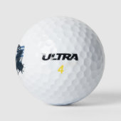 Lustiger Schimpanse denkt Golfball (Logo)