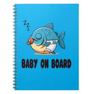 Lustiger Schlafender Babyfisch Cartoon - Süßes Bab Notizblock