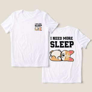 Lustiger Schlafender Corgi "Ich brauche mehr Schla Tri-Blend Shirt
