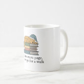 Lustiger schlafender Hund auf Büchern, "Nur noch e Kaffeetasse (VorderseiteRechts)