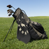 Lustiger Schlafender Hund Golfhandtuch (Gras)
