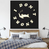 Lustiger Schlafender Hund Leinwanddruck (Insitu (Schlafzimmer))