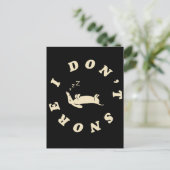 Lustiger Schlafender Hund Postkarte (Stehend Vorderseite)