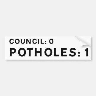 Lustiger Schlagloch-Aufkleber: Rat 0, Schlaglöcher Autoaufkleber