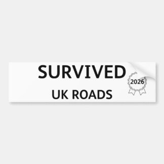 Lustiger Schlagloch-Aufkleber ÜBERLEBT UK-STRASSEN Autoaufkleber