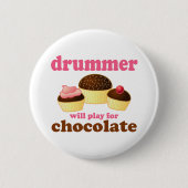 Lustiger Schlagzeug-Schlagzeuger Button (Vorderseite)