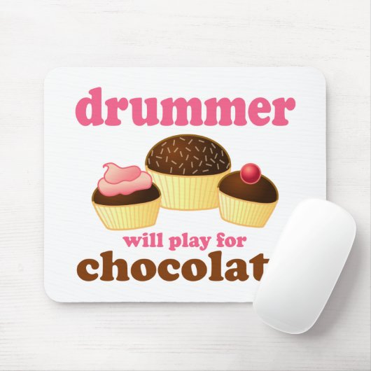 Lustiger Schlagzeug-Schlagzeuger Mousepad (Mit Mouse)