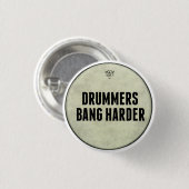 Lustiger Schlagzeuger-Knall-härteres Button knöpft (Vorne & Hinten)