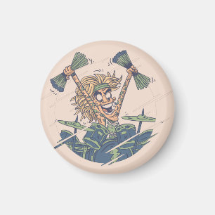 Lustiger Schlagzeuger Magnet