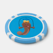 Lustiger Schlammspringer-Fisch-Cartoon  Pokerchips (Einzeln)
