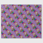 Lustiger schlechter Clown, der Geschenkpapier (Flach)
